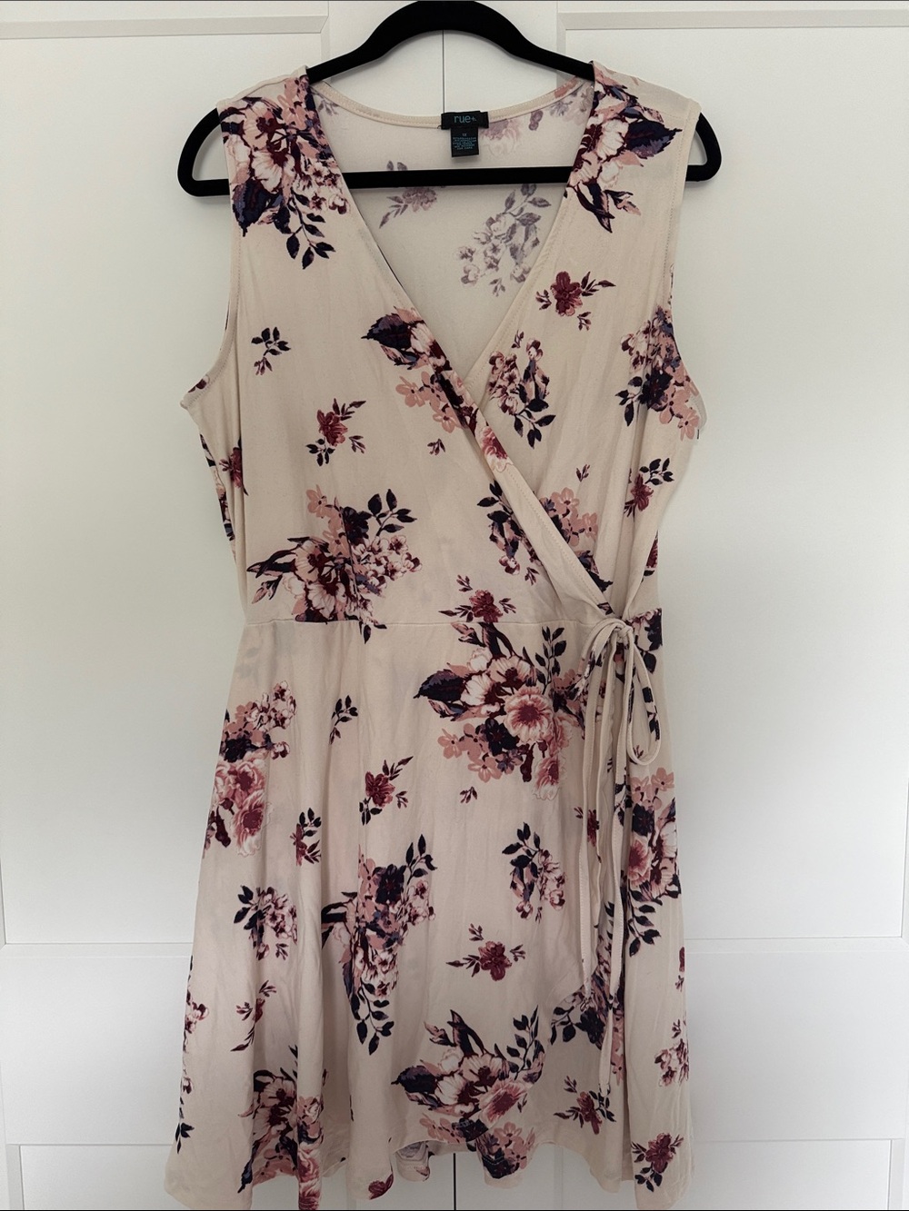 Blush Floral Faux Wrap Dress